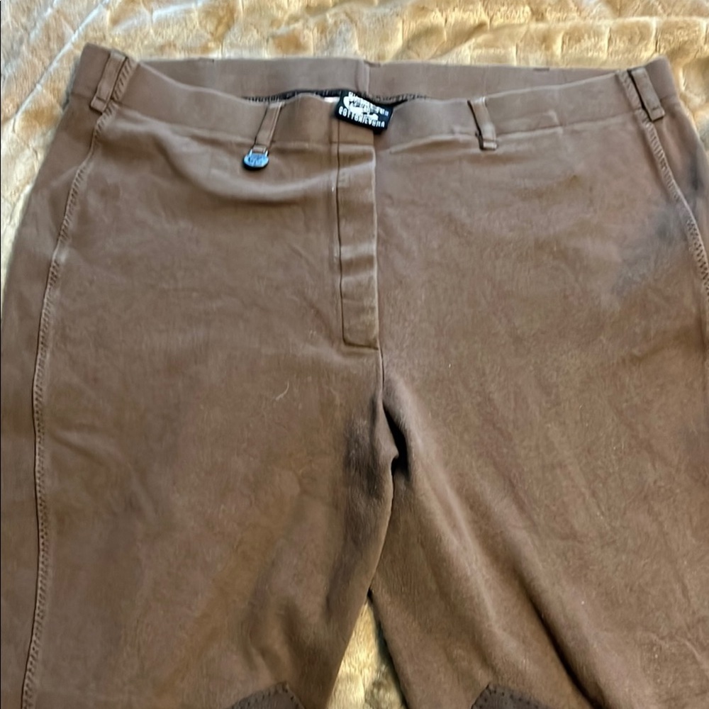 Brown Riding Breeches Cotton Blend